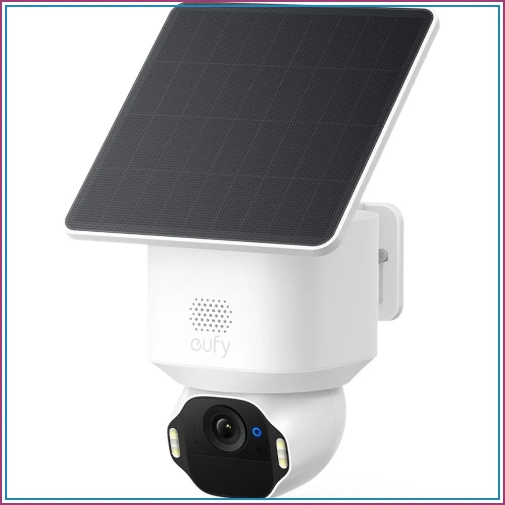 4K Security Camera Wireless Outdoor, Solar Powered, AI Motion Tracking, Strobe Light, Pan & Tilt, Facial Recognition, Up to 16 TB, Smart Home Compatible