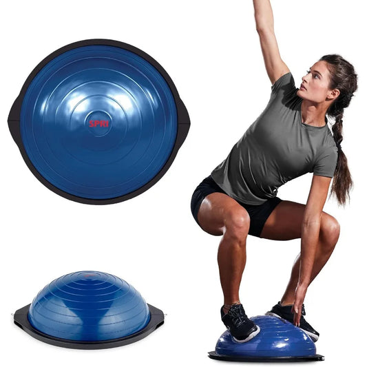 Balance Trainer Dome Shape Half-Exercise Ball with Non-Skid Base - Sport (50cm) for Balance Training, Strength Building, Toning,