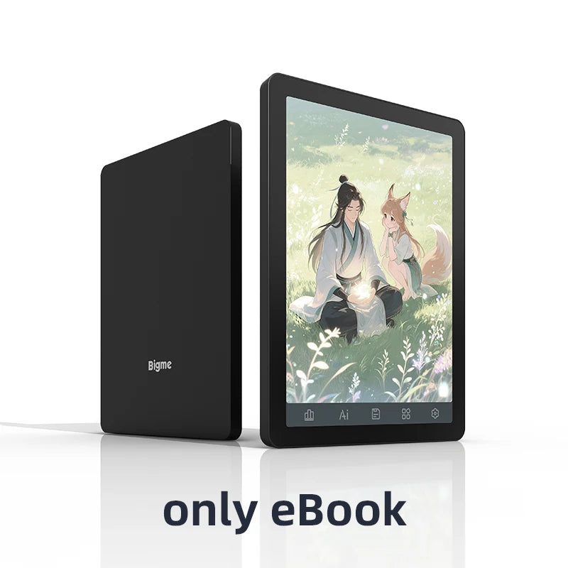 Bigme B6 ereader, 6'' e-ink electronic book, 36-level front light, 4+64GB Android 14 OS built-in Google Play ebook reader tablet