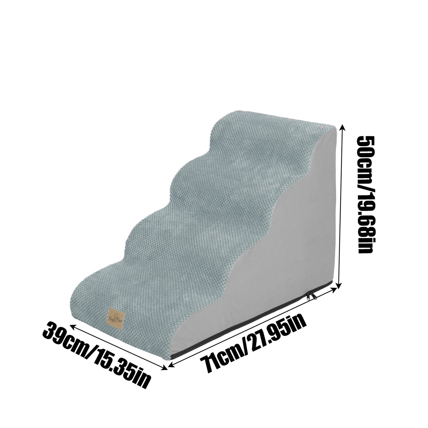 BINGOPOW Pet Dog Stairs High-Density Sponge Foam Dog Steps for Sofa Couch with Washable Cover for Puppies