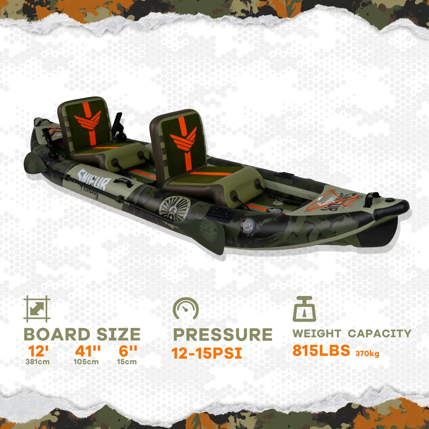 Nawakar Inflatable Kayak, Fishing Kayak, Portable Touring Kayaks Inflatable PVC Kayak Fishing Canoewith Padded Seat, Hand Pump
