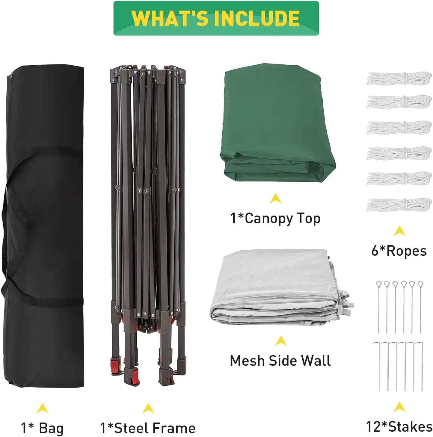 Pop-Up Outdoor Gazebo 13x13FT with Double Roof, Mosquito Netting, Adjustable Height, UV-Resistant Heavy-Duty Patio Canopy Tent