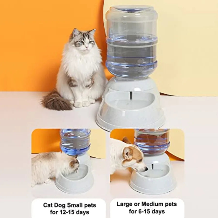 Pet Water Dispenser Station - 3 Gallon/11L Replenish Pet Waterer for Large Dog Cat Animal Automatic Gravity Water Drinking Foun