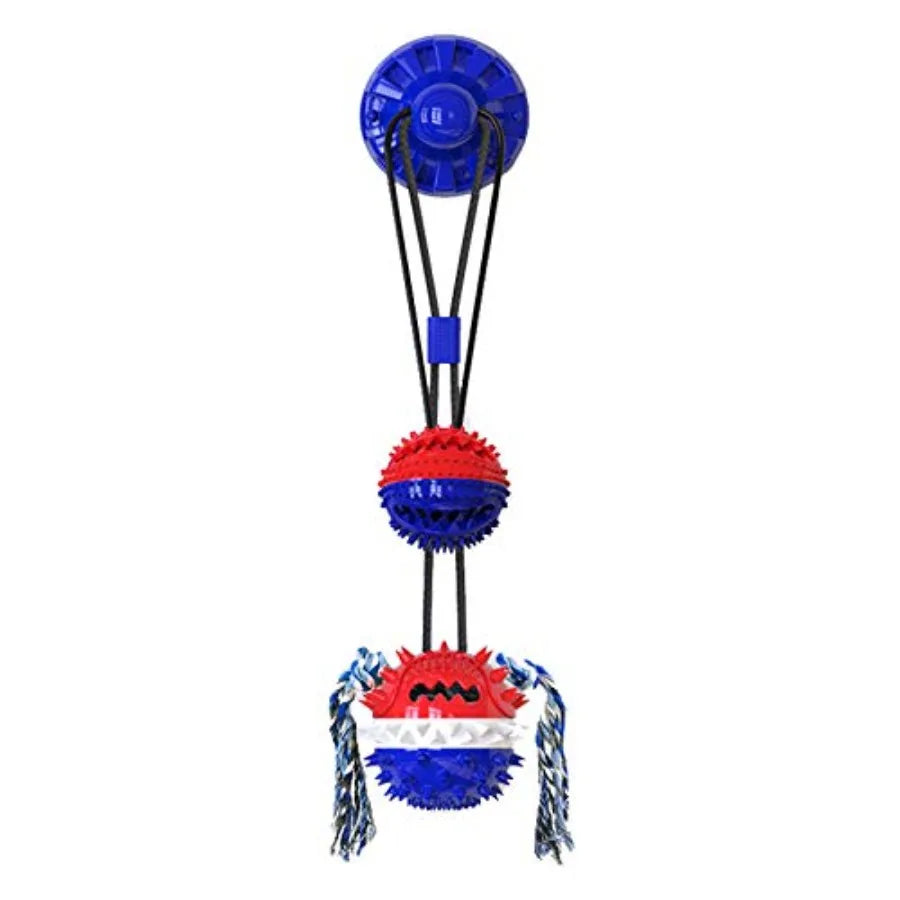 Dog Toy with Suction Cup - Interactive Toys for Large Dogs - Durable Dog Toothbrush and Chew Toy - Puppy Teething Toys - Indest