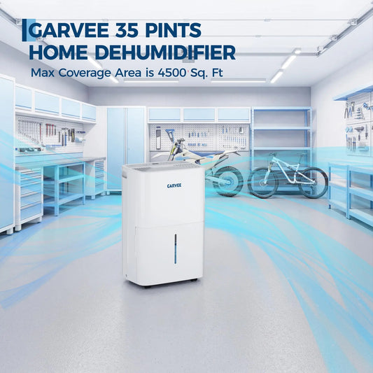 Portable 35 Pint Dehumidifier For Home Basement Bathroom, Up To 4,500 Sq Ft, Quiet Compact Unit With Reusable Filter