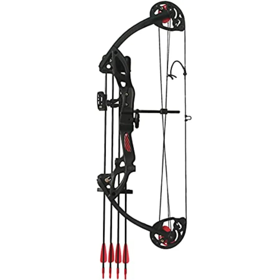 Compound Bow Archery for Youth and Beginner, Right Handed, 19-28 Draw Length, 15-29 Lbs Draw Weight, 260 fps