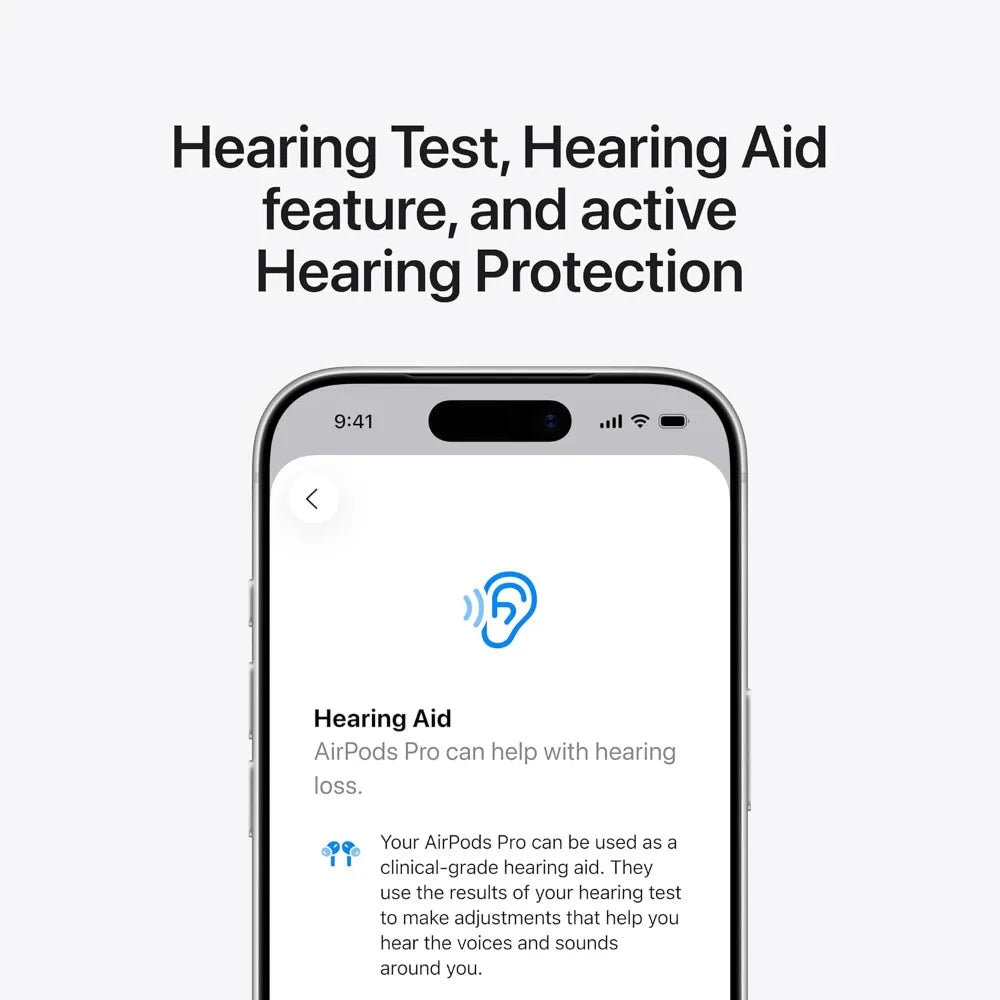 Wireless Earbuds, Active Noise Cancellation, Live Translation, Heart Rate Sensing, Hearing Aid Feature, Spatial Audio, High-Fidelity Sound, USB-C Charging