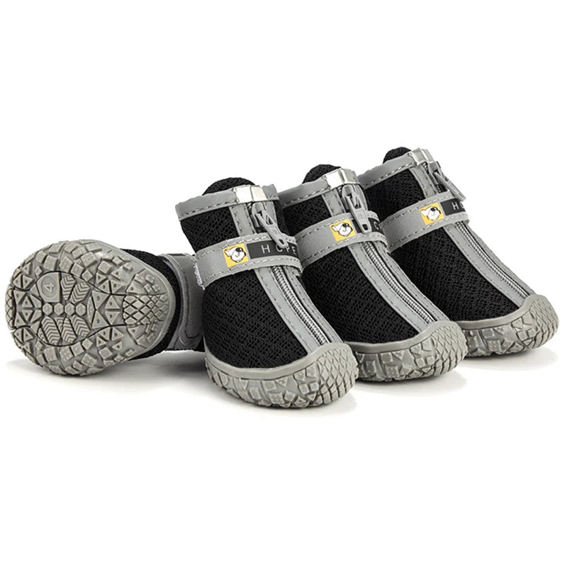 Dog Non Slip Paw Protection Boots Plush Warm Weather Shoes