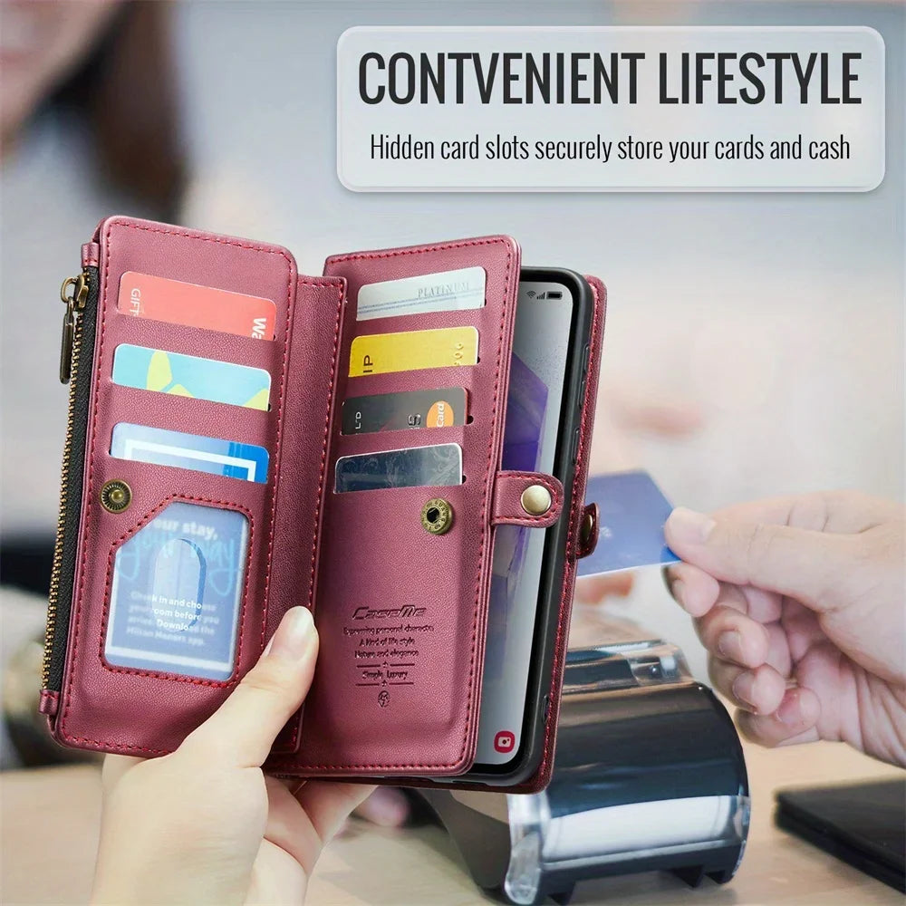 WeForDesign Samsung Galaxy RFID Wallet Case With 7-Card Holder