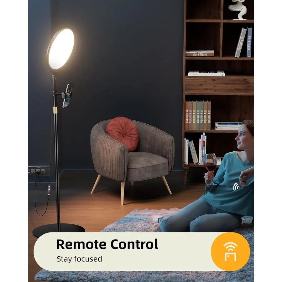 LED Ring Light With Stand And Phone Holder For iPhone Video