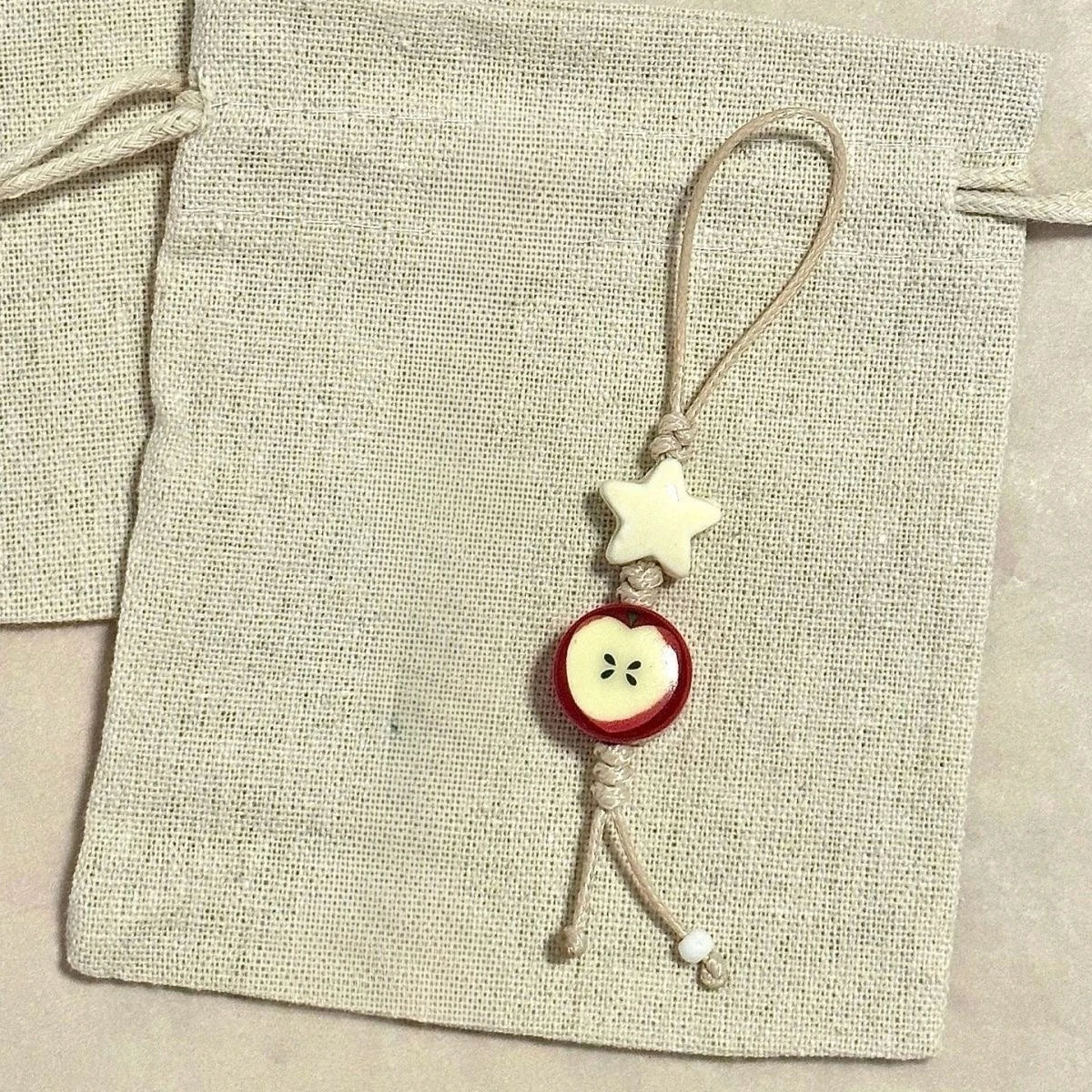 Cute Star Flower Phone Charm Ceramic Beaded Phone Lanyard Pastel Colors For Girl Bag Camera Pendant Anti-Lost Strap