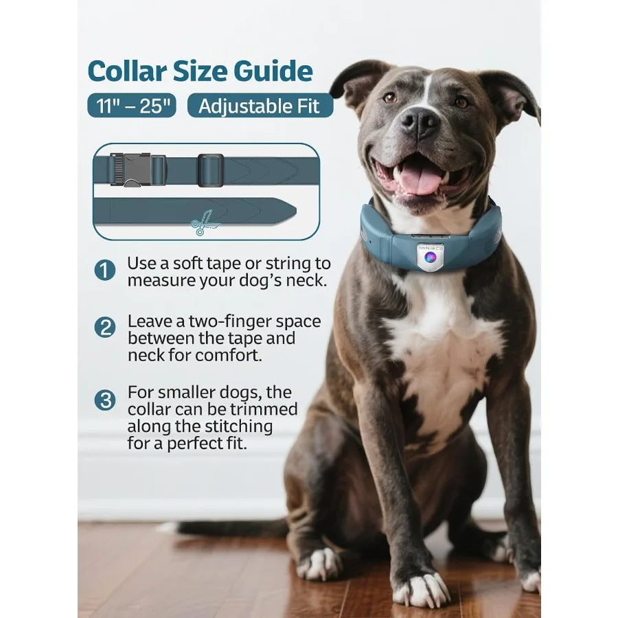 Wireless Dog Fence System GPS Dog Fence Collar with 2K Camera Live Video Recording Virtual Fence GPS Tracker Two-Way Audio Wate