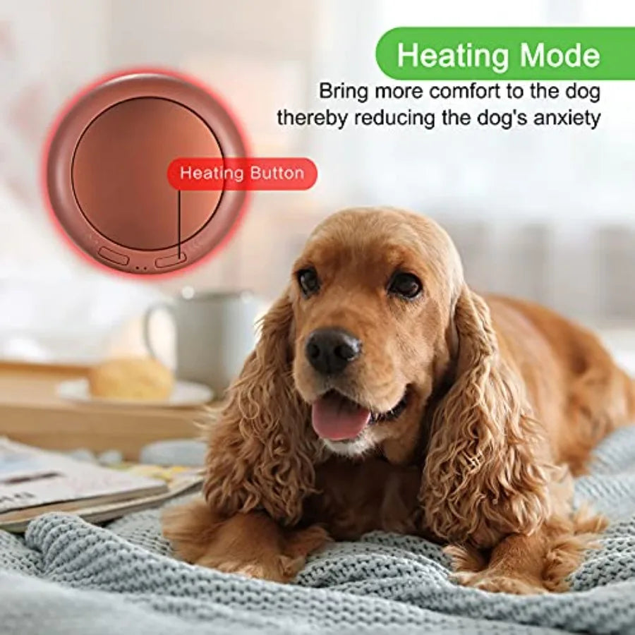 Heartbeat Warm Heat Stuffed Animal for Dog Anxiety Relief Calming Behavioral Aid Sleep Aid Soothe Cuddle Comfort Toy Black and
