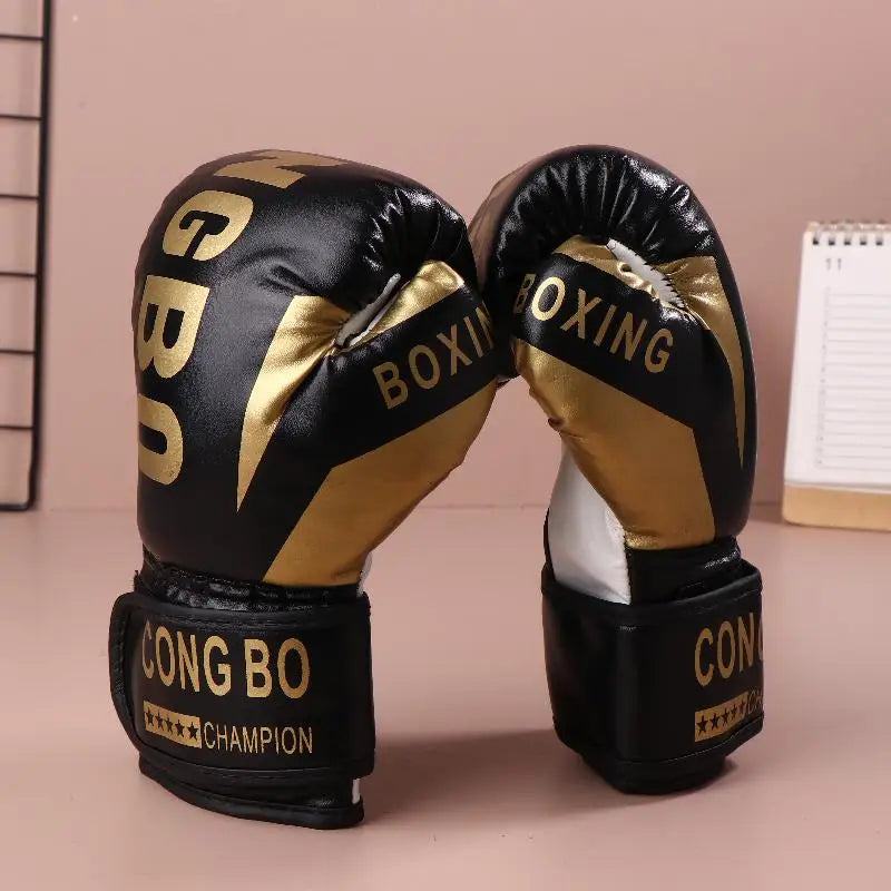 Gloves Shock Absorb Breathable PU Leather Full Finger Boxing Mitt Muay Thai Karate Impact Protection Kids