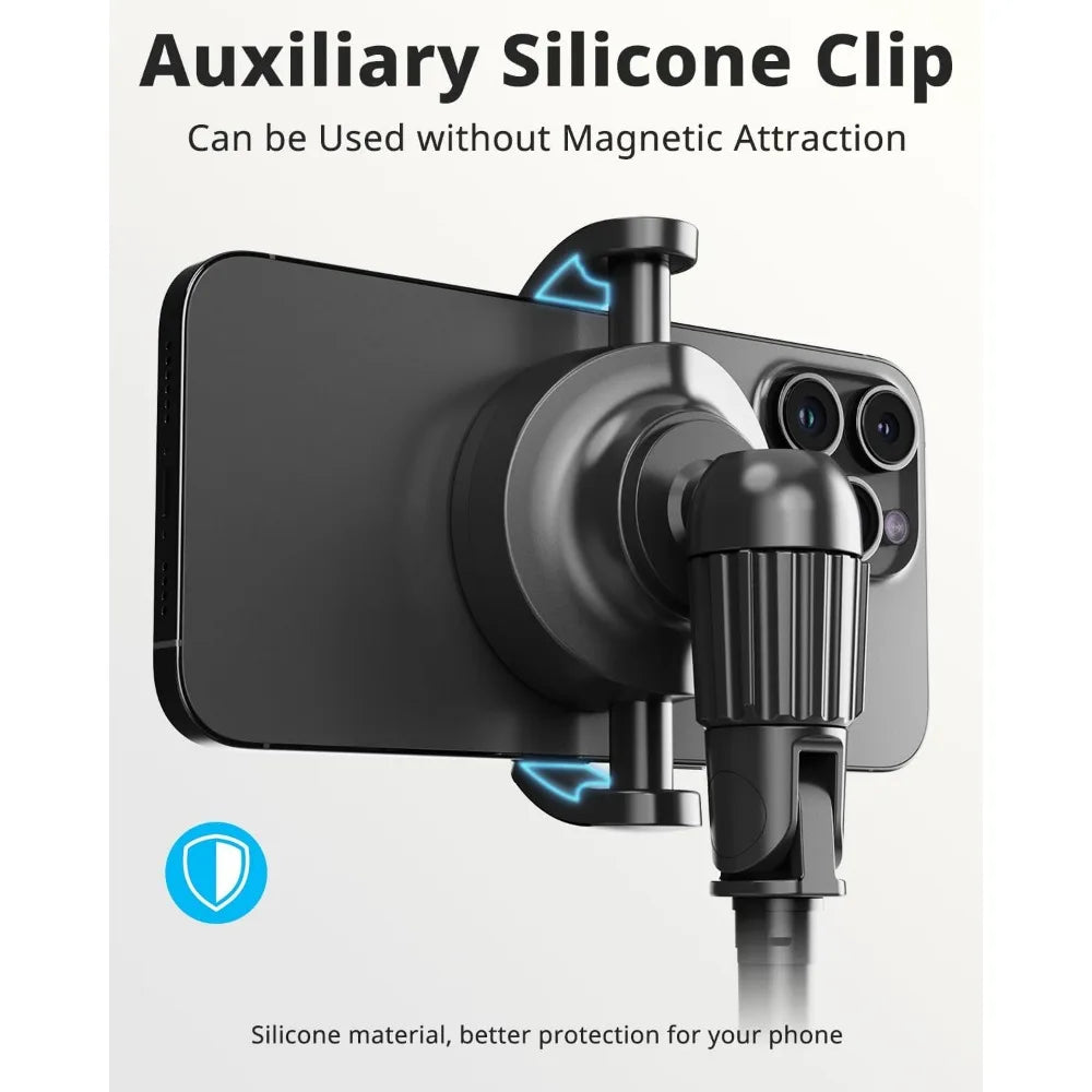 72-Inch Magnetic Tripod with Remote, Extendable for iPhones and Android Phones, Compatible with MagSafe