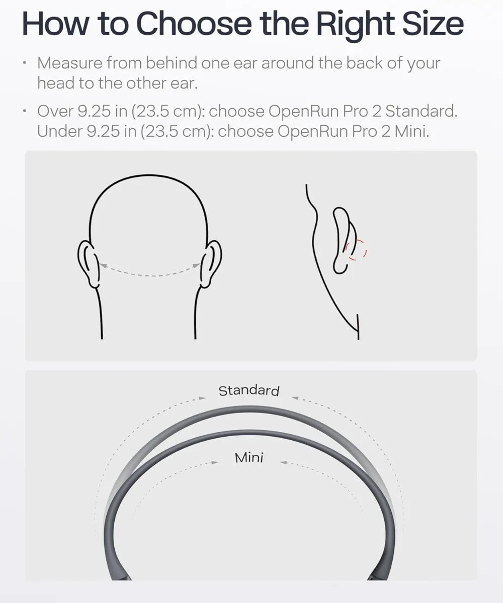 Open-Ear Bone Conduction Headphones, Bluetooth Sport Earphones for Running & Workouts, Sweat Resistant, Secure Fit, Deep Bass, Smart Mic, Reflective Strip