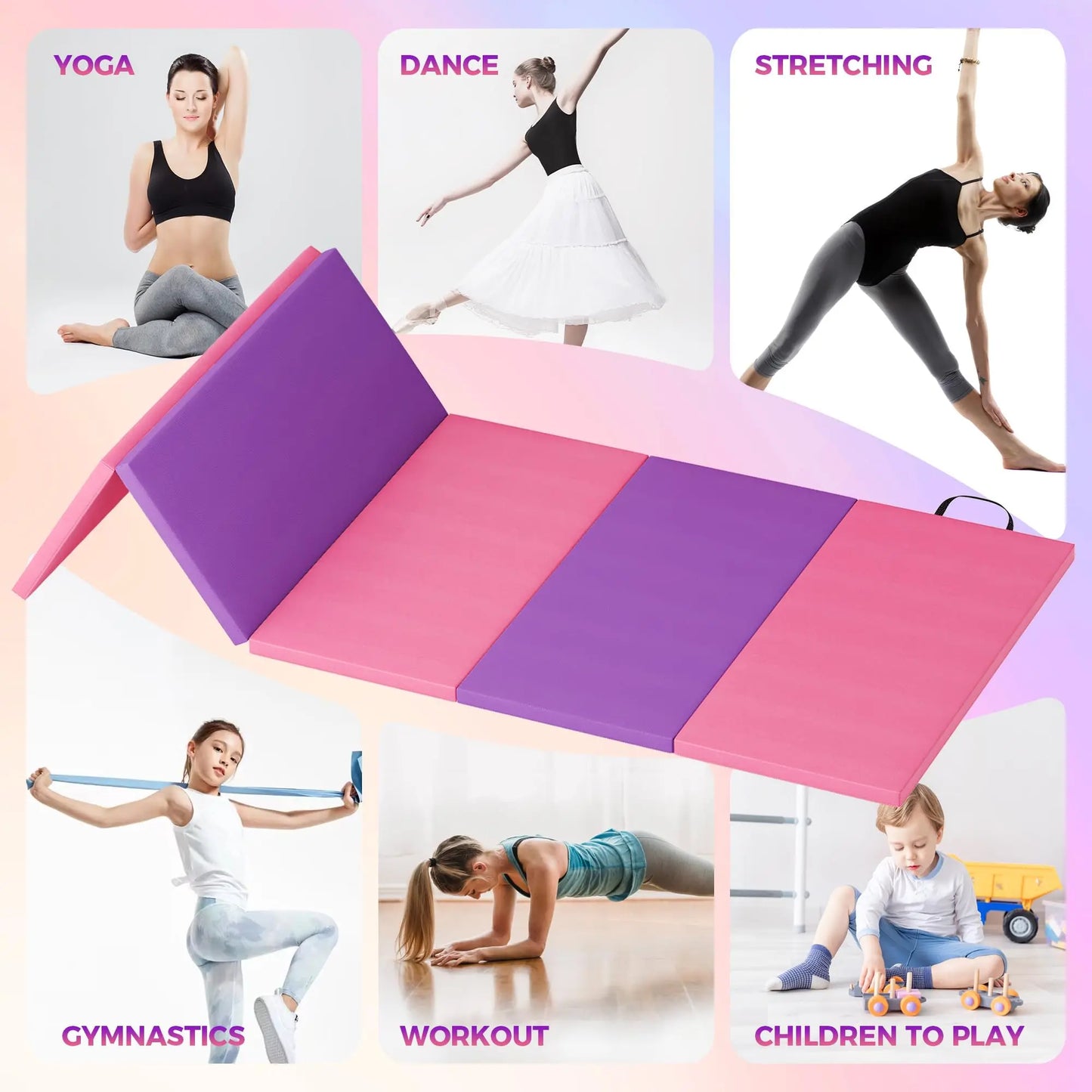 HiMISS Gymnastics Mat Tumbling Mats