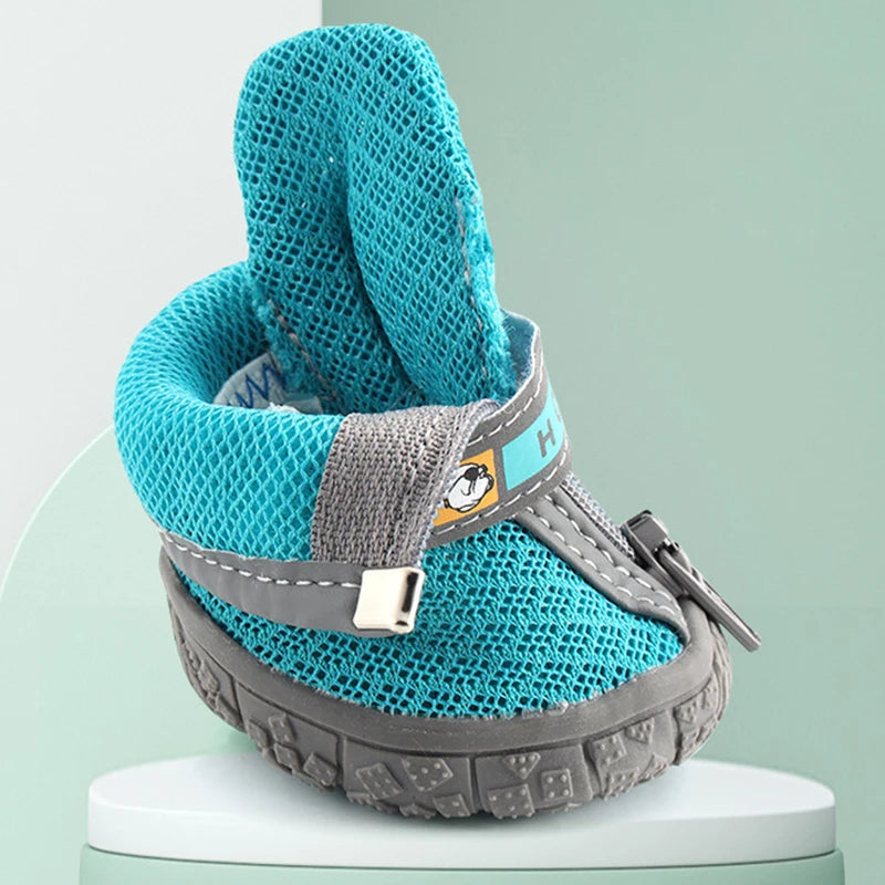 Dog Non Slip Paw Protection Boots Plush Warm Weather Shoes