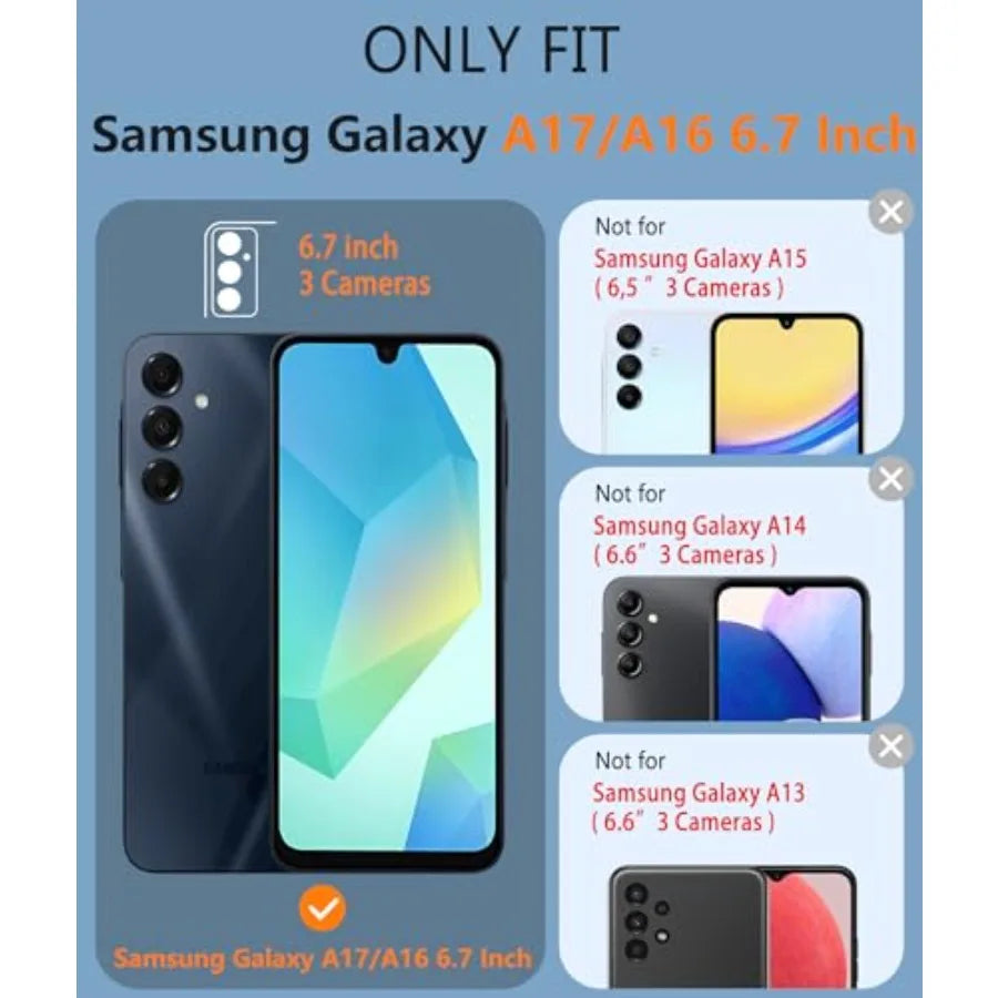 for Galaxy A17/A16 5G Phone Case - Samsung A17 Military Grade Drop Protection, 14ft Drop Tested, Screen Protector Included, Ant