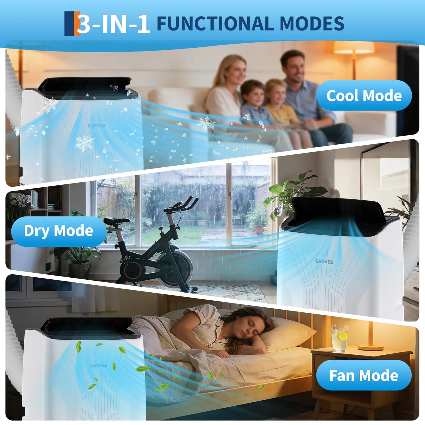 Portable Air Conditioner 12000 BTU For Rooms Up To 550 Sq.Ft, 4-in-1 AC With Cool, Fan, Dehumidifier, Sleep Mode, Kit