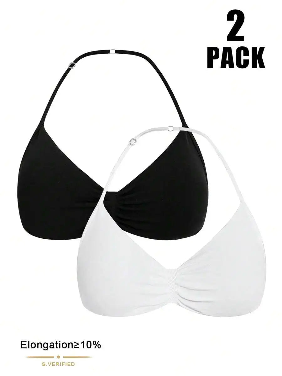 Velisys Seamless Women Solid Color Ruched Everyday Fitness Sports Bra
