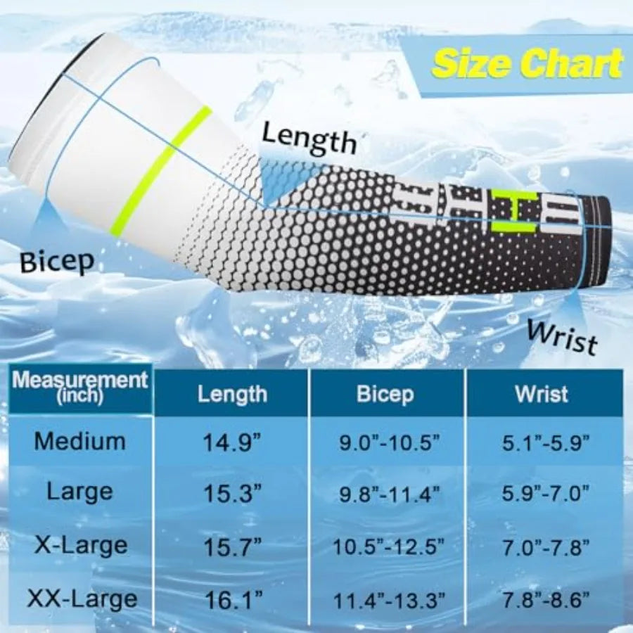 beister UV Sun Protection Cooling Compression Sleeves Arm Sleeves Men Women Cycling