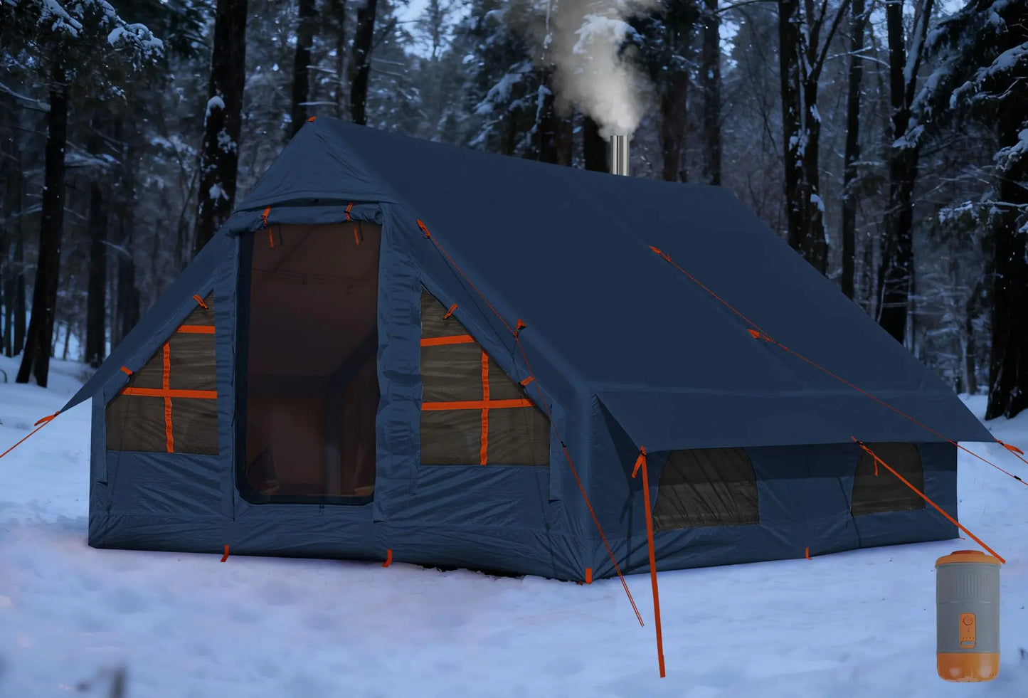 Inflatable Camping Tent With Awning Quick Setup Waterproof Oxford Tent For Adults