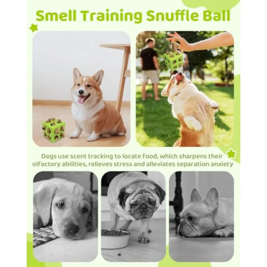 Interactive Puzzle Dog Toy Encourage Natural Foraging Skill Durable Dog Enrichment Toy Snuffle Cube Cloth Strip with Hide and S