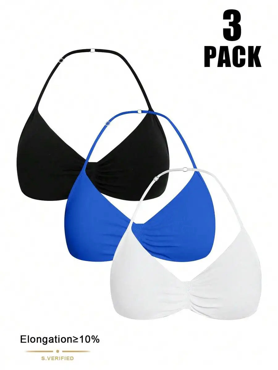 Velisys Seamless Women Solid Color Ruched Everyday Fitness Sports Bra