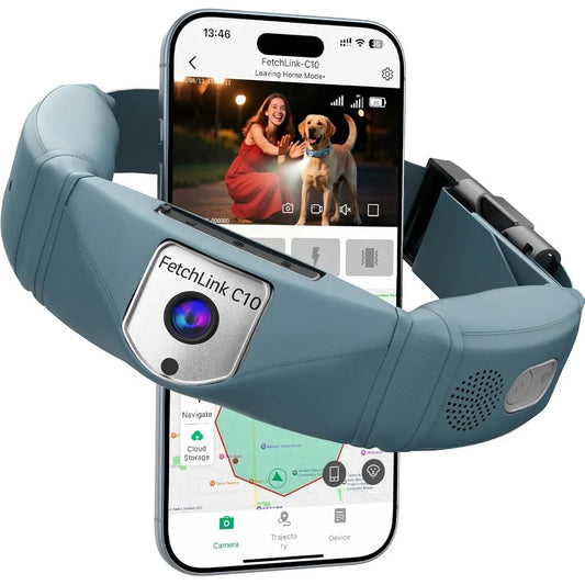 Wireless Dog Fence System GPS Dog Fence Collar with 2K Camera Live Video Recording Virtual Fence GPS Tracker Two-Way Audio Wate
