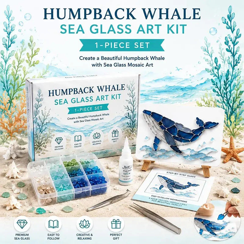 DIY Sea Glass Mosaic Kit for Handmade Ocean Inspired Art