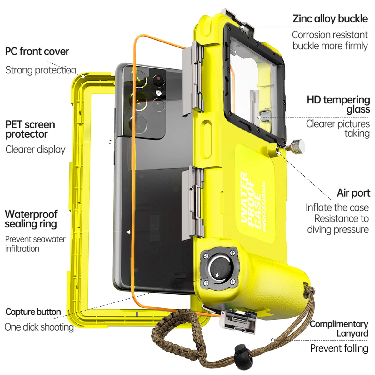 Universal Waterproof Phone Case for Diving and Underwater Photography
