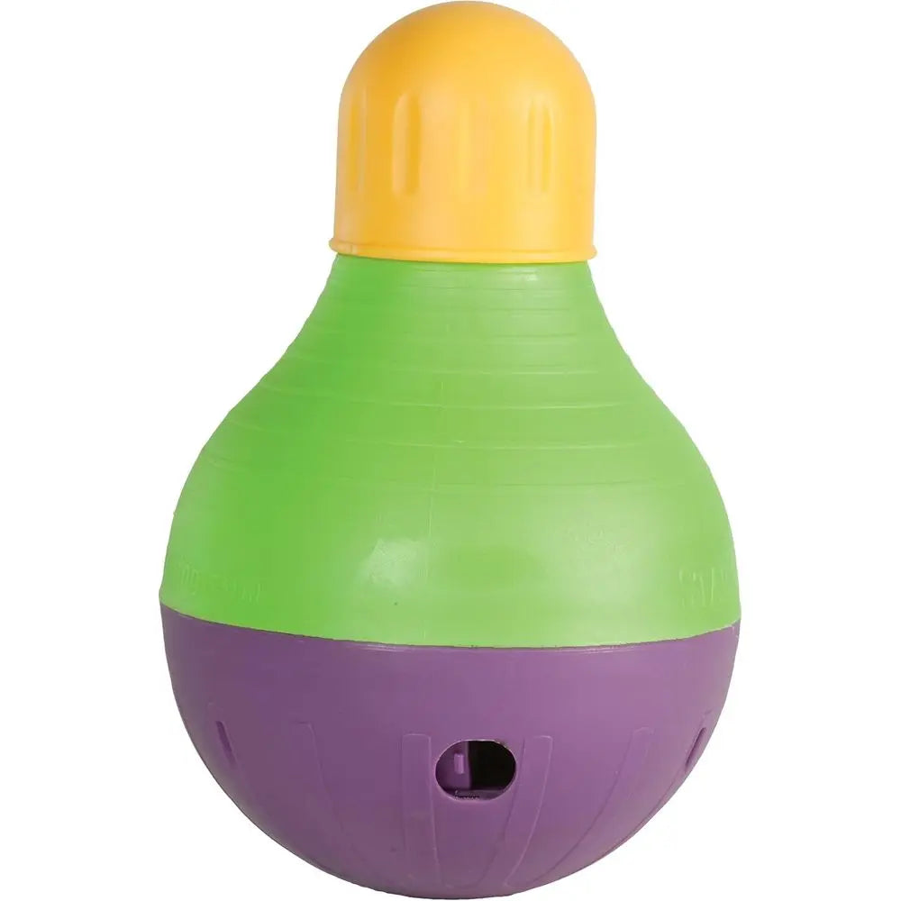 Bob-A-Lot Interactive Dog Pet Toy, Large, Yellow/Green/ple