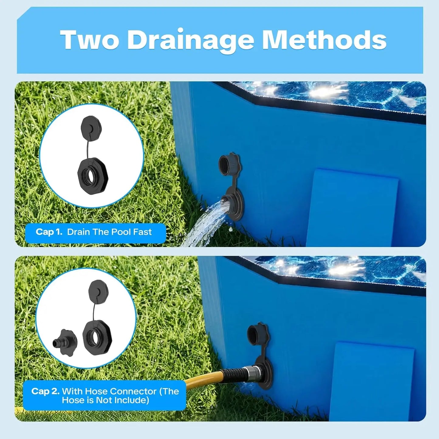 Foldable Dog Pool, 82'' Extra Large for Large Dogs with Non-Slip & Reinforced Support, Portable Pet Bath Tub for Outdoor Use