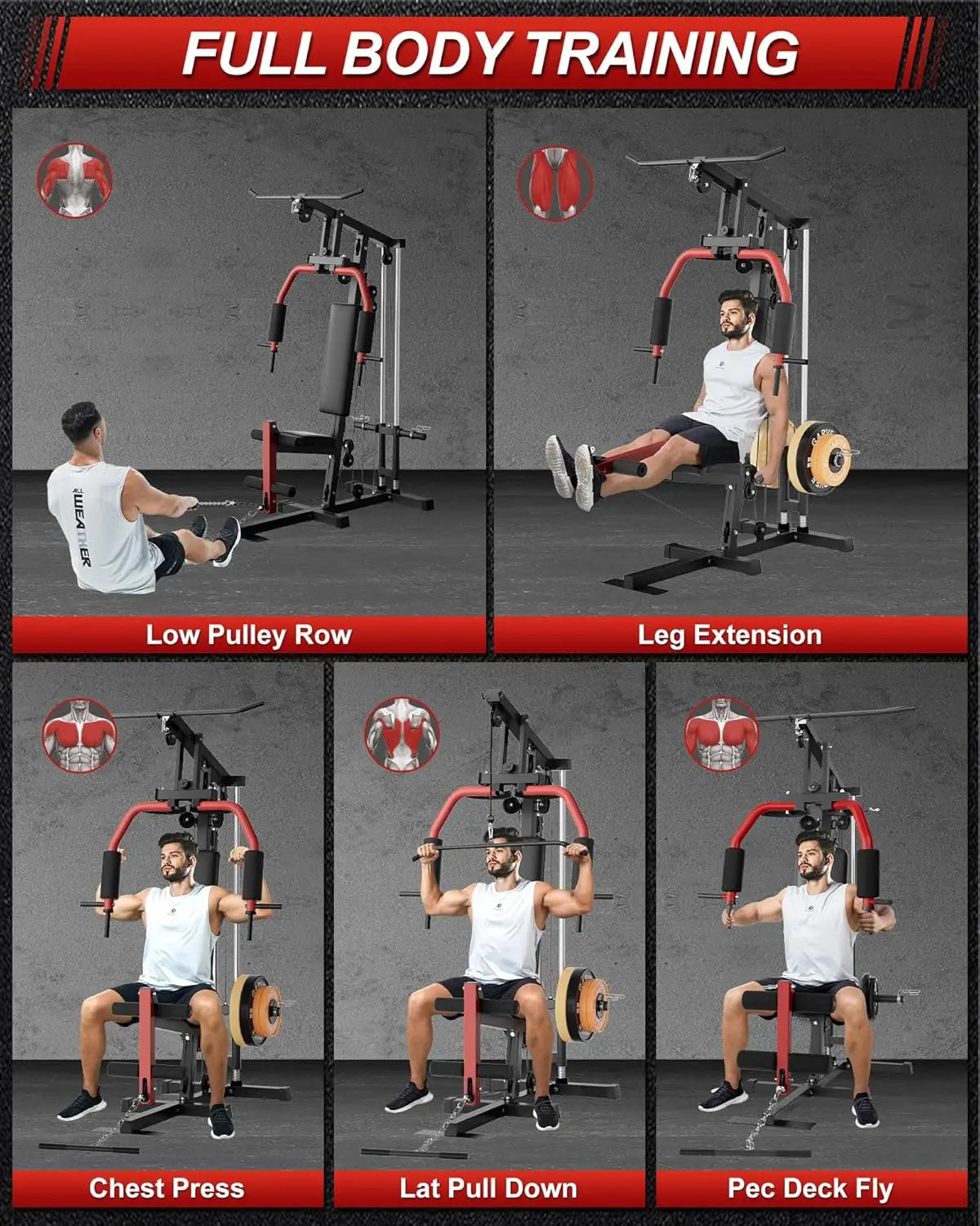 HiMISS All-In-One Home Gym Machine For Full Body Strength