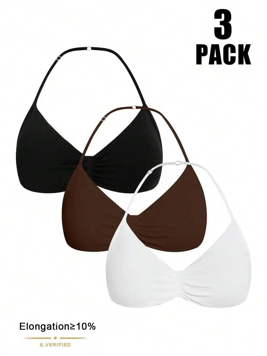 Velisys Seamless Women Solid Color Ruched Everyday Fitness Sports Bra