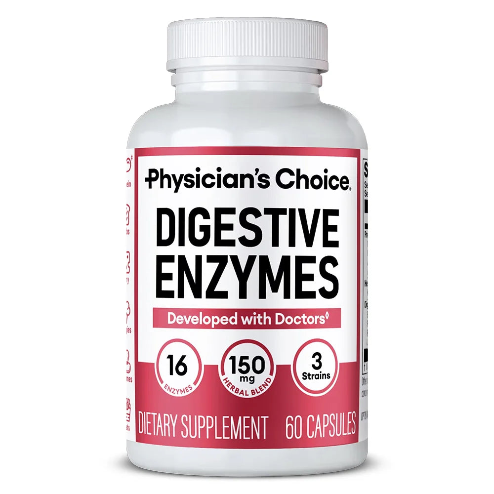 Digestive Enzymes for Bloating & Digestion - with Organic Prebiotics & Probiotics for Gut & Digestive Health - Vegan, Gluten-Free