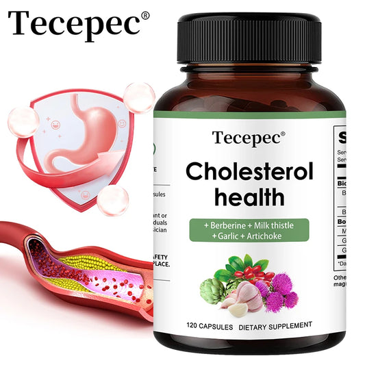 Cholesterol Support Supplement - Contains Berberine, Artichoke and Garlic To Support Healthy Cholesterol Levels and Natural Heart Health