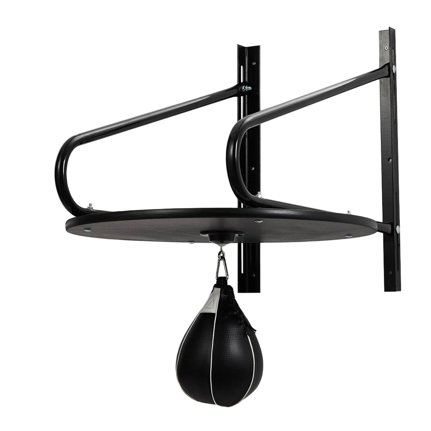 24 Inch Adjustable Speed Bag Platform With 360 Swivel, Heavy Duty Wall Mount Boxing Trainer Station For Home Gym Workout