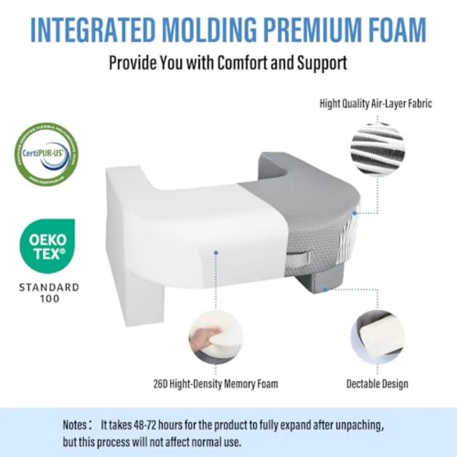 Reading Pillow for Laptop Extra Large Armrest Gaming Pillow for Working Hight Adjustable Lap Desk Pillow for Adult Sitting in B