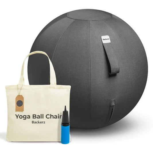 Balance Ball Chair for Office and Home Ergonomic Exercise Ball for Posture and Back Pain Relief Yoga Ball Chair Sitting Ball wi