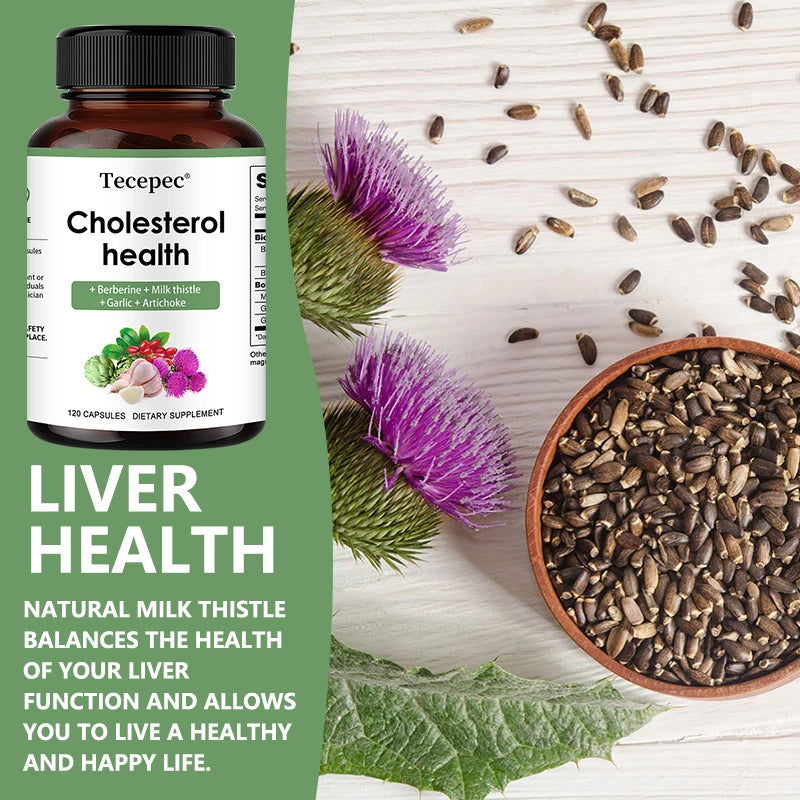 Cholesterol Support Supplement - Contains Berberine, Artichoke and Garlic To Support Healthy Cholesterol Levels and Natural Heart Health