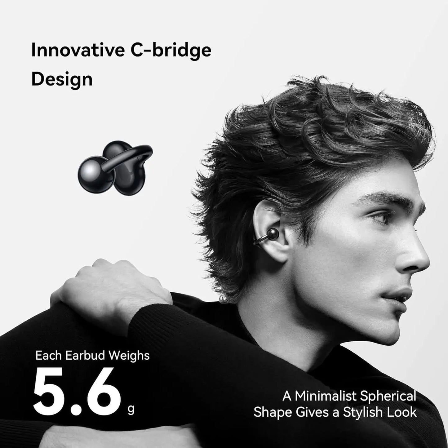 HUAWEI FreeClip,Open-ear Wireless Headphones,Ultimate Sound,compatible with iOS and Android,8 Hours Long Battery Life,