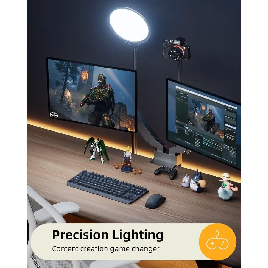 LED Ring Light With Stand And Phone Holder For iPhone Video