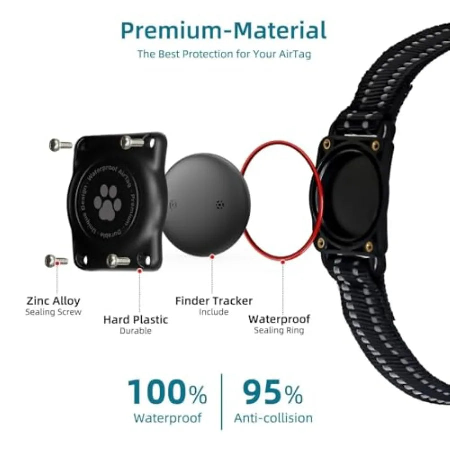 Mini GPS Tracker for Dogs and Cats Smart Pet Activity Tracker with Apple Find My Compatibility No Monthly Fee Anti-Lost Finder