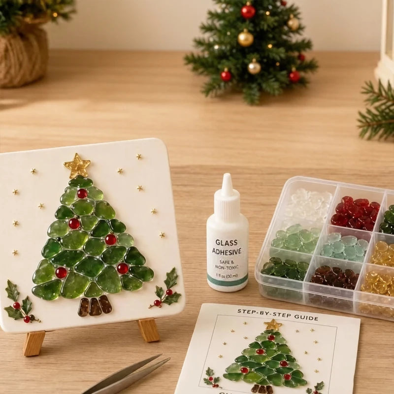 DIY Sea Glass Mosaic Kit for Handmade Ocean Inspired Art