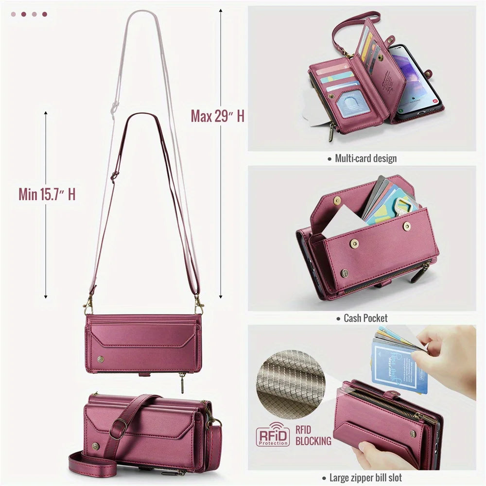WeForDesign Samsung Galaxy RFID Wallet Case With 7-Card Holder