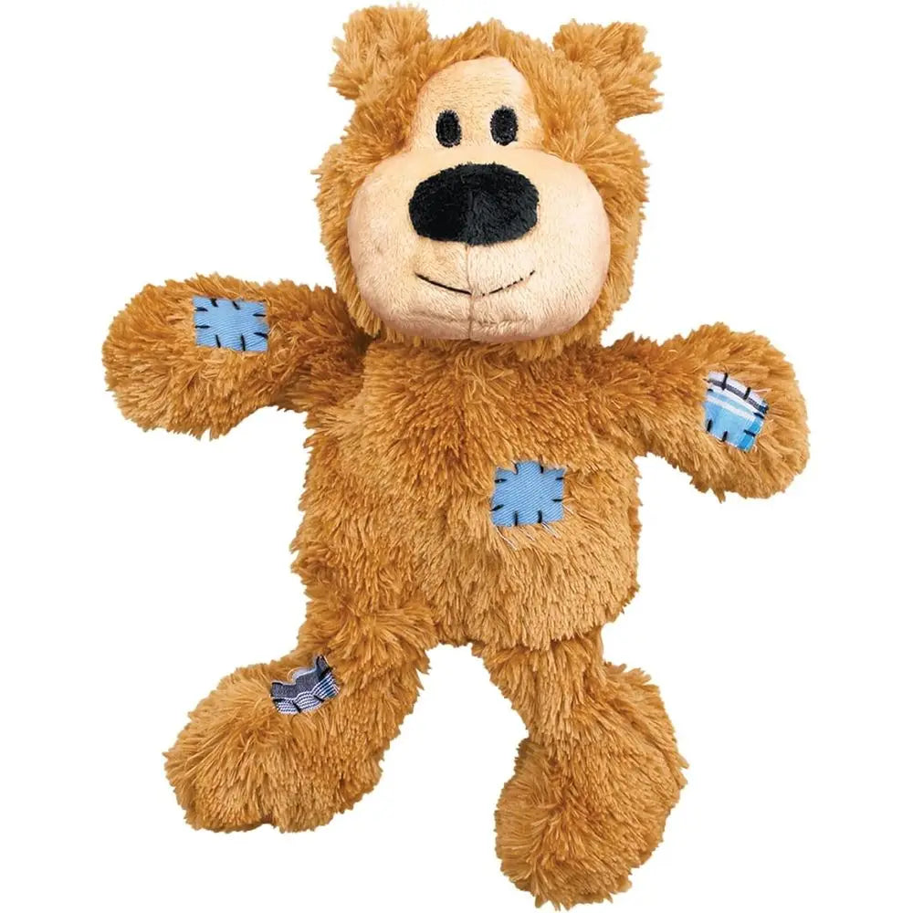 Wild Knots Bears Durable Dog Toys with Internal Knotted Ropes Minimal Staining Assorted Colors Medium/Large