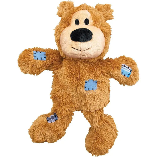 Wild Knots Bears Durable Dog Toys with Internal Knotted Ropes Minimal Staining Assorted Colors Medium/Large