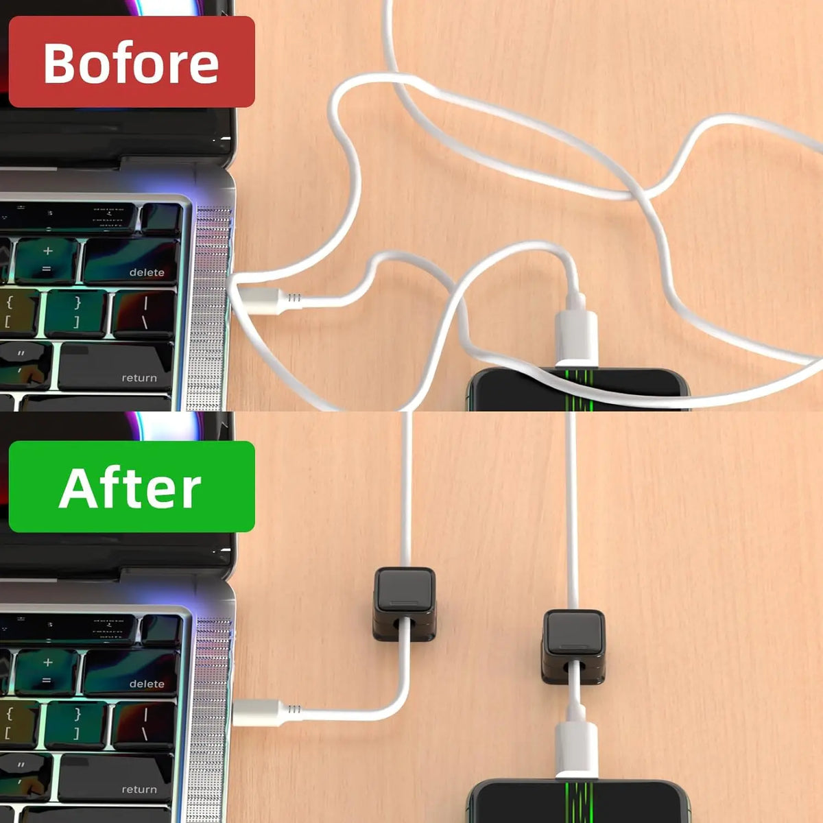Magnetic Cable Clips Adhesive Cord Holder for Home Cable Management